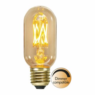 Star Trading LED Filament T45 Röhre 3,7W E27 Gold 240lm extra warmweiß 1800K DIMMBAR