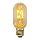 Star Trading LED Filament T45 Röhre 3,7W E27 Gold 240lm extra warmweiß 1800K DIMMBAR