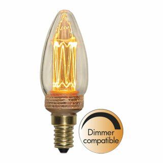 Star Trading LED Inner Glow C35 Kerze 2,3W E14 klar 70lm extra warmweiß 1800K DIMMBAR