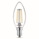 3 x Philips LED Filament Kerzen 4,3W = 40W E14 klar 470lm warmweiß 2700K