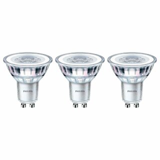 3 x Philips LED Glas Reflektor PAR16 4,6W = 50W GU10 355lm warmweiß 2700K 36°