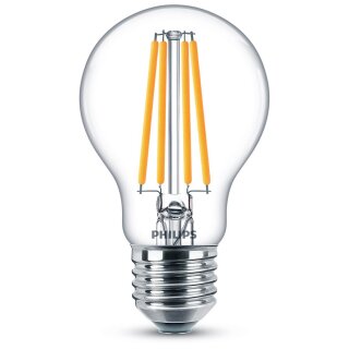 Philips LED Filament Leuchtmittel Birnenform A60 10,5W  = 100W E27 klar 1521lm Neutralweiß 4000K