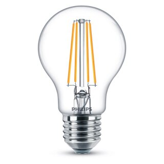 Philips LED Filament A60 Birne 7W = 60W E27 klar 850lm Neutralweiß 4000K