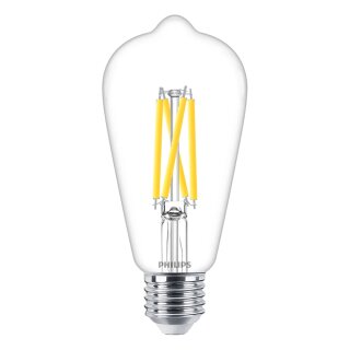 Philips LED Filament Leuchtmittel Edison ST64 5,9W = 60W E27 klar 806lm WarmGlow 2200K-2700K DIMMBAR