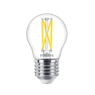 Philips LED Filament Tropfen 2,5W = 25W E27 klar 250lm WarmGlow 2200K-2700K Ra>90 DIMMBAR