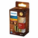 Philips LED Spiral Filament P45 Tropfen 2,6W = 15W E27 Gold 136lm extra warmweiß 1800K DIMMBAR