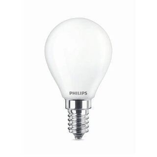 Philips LED Filament P45 Tropfen 4,3W = 40W E14 matt 470lm Tageslicht 6500K kaltweiß
