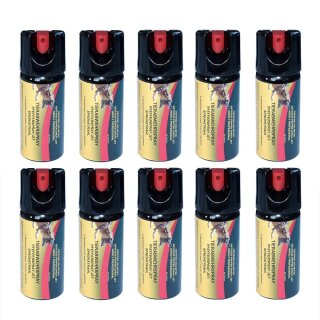 10 x Tierabwehrspray Pfefferspray CS Spray Verteidigungsspray 40ml