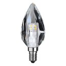 Star Trading LED Diamantschliff Kerze 4W = 38W E14 klar 435lm Neutralweiß 4000K DIMMBAR
