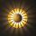 Luce Design LED Wandlampe Deckenleuchte Flare Metall/Gold Ø35cm 24W 2200lm warmweiß 3000K