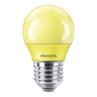 Philips LED Leuchtmittel P45 Tropfen 3,1W E27 230V farbig Gelb Party