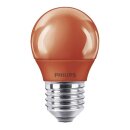 Philips LED Leuchtmittel P45 Tropfen 3,1W E27 230V farbig Rot Party