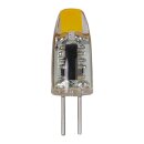 Star Trading LED COB Stiftsockellampe 1,1W G4 12V klar 100lm warmweiß 2800K DIMMBAR