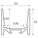 SLV Aufbauprofil GRAZIA 20 weiß IP20 2 Meter...