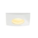 SLV LED Einbauleuchte OUT 65 Weiß eckig IP65 11W 640lm warmweiß 3000K DIMMBAR 38°