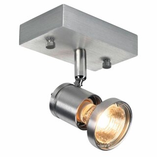 SLV Strahler Souvereen Aluminium max. 75W GU10 ohne Leuchtmittel mit Zierring