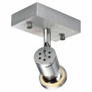 SLV Strahler Souvereen Aluminium max. 75W GU10 ohne Leuchtmittel mit Zierring