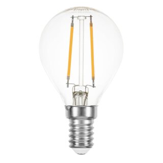 Merkur LED Filament Tropfen 2W = 22W E14 klar 220lm warmweiß 2700K