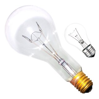Merkur Glühbirne A100 300W E40 klar 160V Glühlampe warmweiß dimmbar Sonderspannung