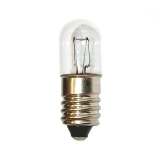 Merkur Glühbirne Röhre T10x28mm 3W E10 12V Kappenbirne Glühlampe