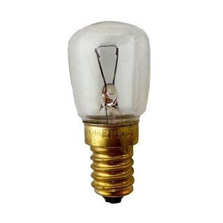 Merkur Glühbirne Röhre T25x58 Birnenformlampe 15W E14 klar 12V warmweiß dimmbar Niedervolt