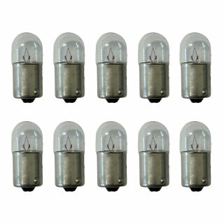 10 x Glühlampen Signallampen für Auto Standlicht 5W Ba15s klar 24V warmweiß