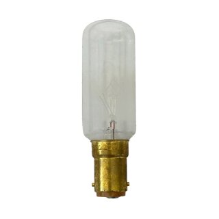 Merkur Glühbirne T29 Röhre 40W B15d matt 125-130V Glühlampe warmweiß dimmbar Sonderspannung