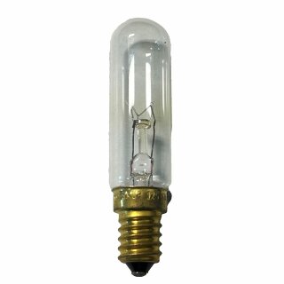Merkur Glühlampe T17x80 Röhre 25W E14 klar 125-130V Glühlampe warmweiß dimmbar Sonderspannung