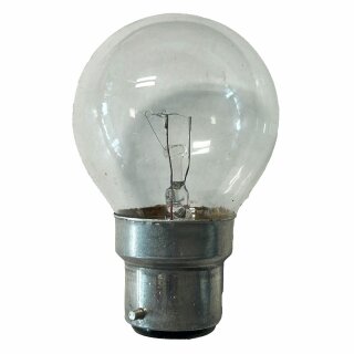 Merkur Glühbirne G45 Tropfen 15W B22d klar 24V Glühlampe warmweiß dimmbar Sonderspannung