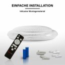 MegaLight LED Deckenleuchte Shining Crystal Ø49cm 24W 2200lm CCT 2700K-6000K dimmbar Fernbedienung
