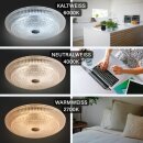 MegaLight LED Deckenleuchte Shining Crystal Ø49cm 24W 2200lm CCT 2700K-6000K dimmbar Fernbedienung