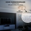 MegaLight LED Deckenleuchte Shining Crystal Ø49cm 24W 2200lm CCT 2700K-6000K dimmbar Fernbedienung