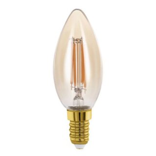Eglo LED Filament Kerze 4W = 26W E14 Gold 270lm extra warmweiß 2200K