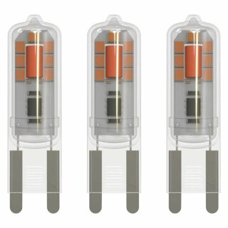 3 x Müller-Licht LED Stiftsockellampen 2,5W = 19W G9 matt 180lm Warmweiß 2700K