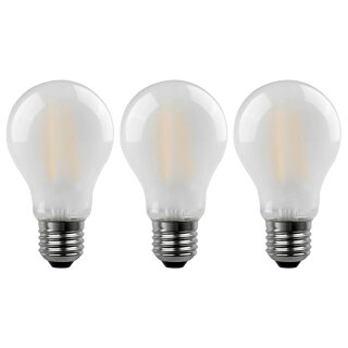 3 x I-Glow LED Filament A60 Birnen 7W = 60W E27 matt 806lm warmweiß 2700K