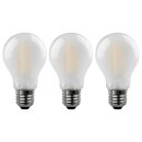 3 x I-Glow LED Filament A60 Birnen 7W = 60W E27 matt...