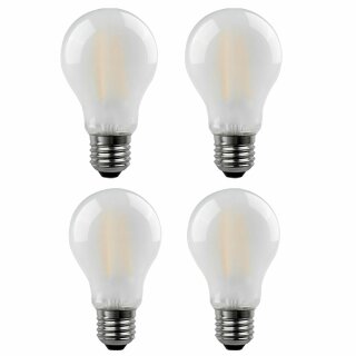4 x I-Glow LED Filament A60 Birnen 4W = 40W E27 matt 470lm warmweiß 2700K