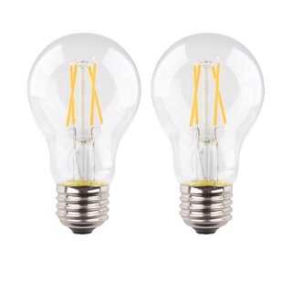 2 x I-Glow LED Filament A60 Birnen 8W = 75W E27 klar 1055lm warmweiß 2700K