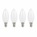 4 x I-Glow LED Filament Kerzen 4W = 40W E14 matt 470lm...