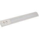 I-Glow Unterbauleuchte Chianti Weiß 13W G5 950lm Neutralweiß 4000K mit Schalter + 2 x Steckdosen