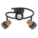 Ledvance LED Deckenleuchte Decor Spot Kork Schwarz rund 3...