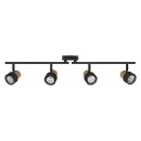 Ledvance LED Deckenleuchte Decor Spot Kork Schwarz 4 x 3,4W GU10 920lm Warmweiß 2700K Ra>90 Dimmbar