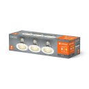 3 x Ledvance LED Einbauleuchte Set Downlight Recess Weiß 2,6W GU10 230lm Warmweiß 2700K