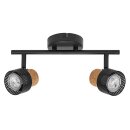 Ledvance LED Deckenleuchte Decor Spot Kork Schwarz 2 x 3,4W GU10 460lm Warmweiß 2700K Ra>90 Dimmbar