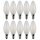 10 x Merkur LED Filament Kerze 4W = 36W E14 matt 400lm warmweiß 2700K DIMMBAR