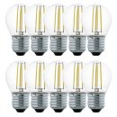 10 x Merkur LED Filament Tropfen P45 4W = 40W E27 klar...