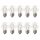10 x Merkur LED Curved Filament Tropfen 1W = 12W E27 klar 85lm warmweiß 2700K