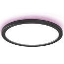 Ledvance LED Smart+ Deckenleuchte Orbis Ultra Slim Schwarz Ø23,5cm 19W 1790lm RGBW 2700-6500K Dimmbar App Google Alexa WiFi