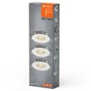 3 x Ledvance LED Einbauleuchte Spot Set Ø9cm Weiß 4,9W 400lm Warmweiß 2700K schwenkbar Dimmbar
