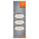 3 x Ledvance LED Einbauleuchte Spot Set Ø9cm Weiß 4,9W 400lm Warmweiß 2700K schwenkbar Dimmbar